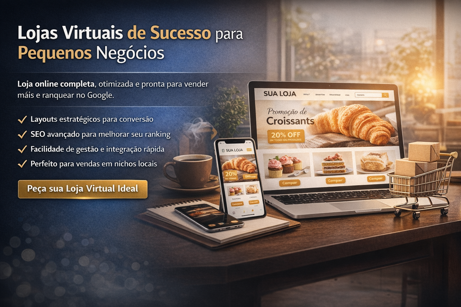 criação de loja virtual para pequenos negócios, ecommerce para pequenos negócios, loja virtual para pequenas empresas, loja virtual para MEI, loja virtual para microempresas, ecommerce simples, ecommerce acessível, loja virtual econômica, loja virtual de baixo custo, ecommerce inicial, loja virtual para iniciantes, criação de ecommerce fácil, loja virtual pronta, ecommerce rápido, loja virtual responsiva, loja virtual no celular, vendas online para pequenos negócios, vender pela internet, começar a vender online, ecommerce para comércio local, loja virtual para lojistas, loja virtual para empreendedores, ecommerce para autônomos, loja virtual para prestadores de serviços, ecommerce para produtos físicos, ecommerce para produtos digitais, checkout simples, pagamento online facilitado, integração com Pix, Pix no ecommerce, cartão de crédito ecommerce, boleto ecommerce, frete simples ecommerce, correios ecommerce, gestão básica de estoque, painel administrativo simples, automação básica ecommerce, SEO para pequenos negócios, SEO local ecommerce, loja virtual otimizada para Google, tráfego orgânico ecommerce, marketing digital para pequenos negócios, anúncios online para pequenos negócios, tráfego pago inicial, Instagram Shopping, Facebook Shop, WhatsApp integrado ecommerce, vendas pelo WhatsApp, recuperação de carrinho abandonado simples, segurança básica ecommerce, certificado SSL loja virtual, hospedagem para loja virtual pequena, suporte para pequenos negócios, criação de loja virtual completa para pequenos negócios