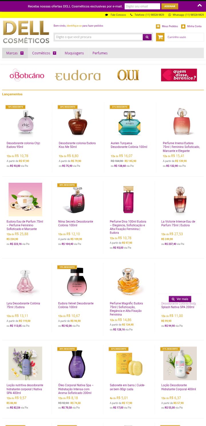 Site de vendas e-commerce para o nicho de comida fitness gourmet.